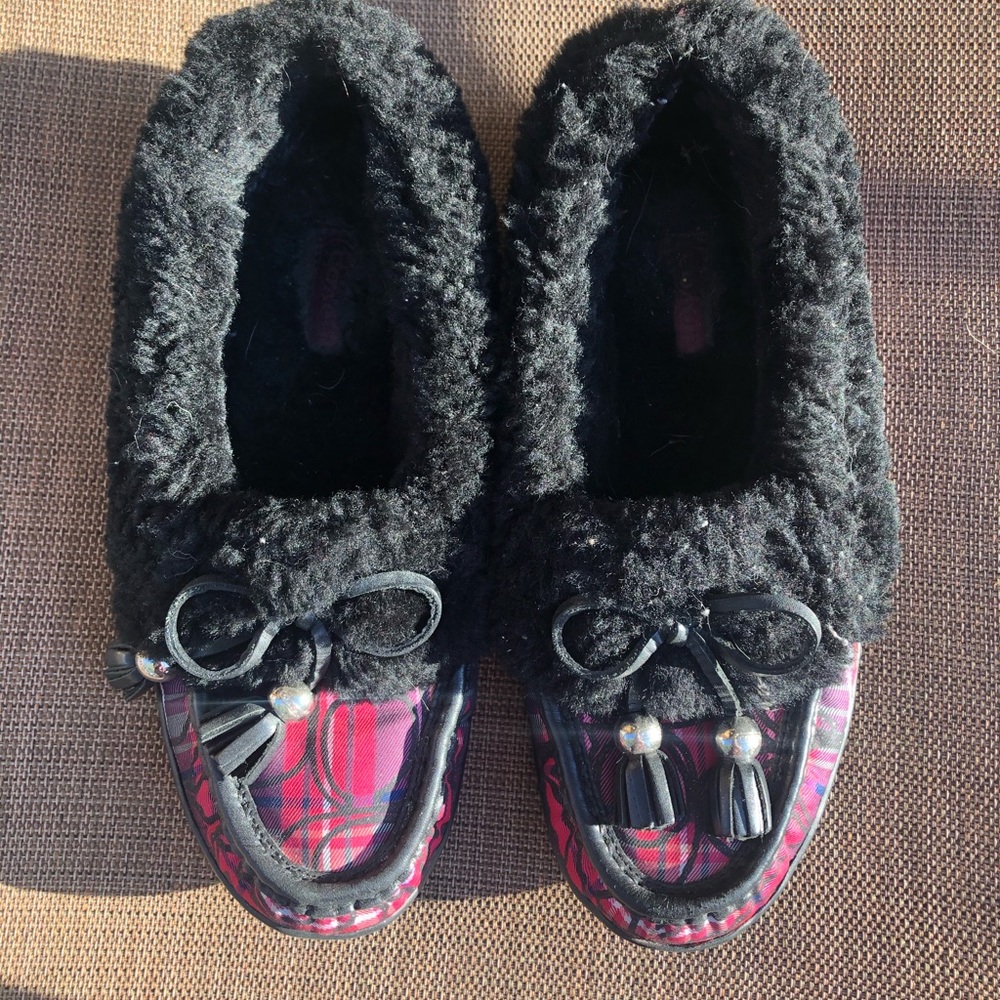 Coach Fiona shearling slippers